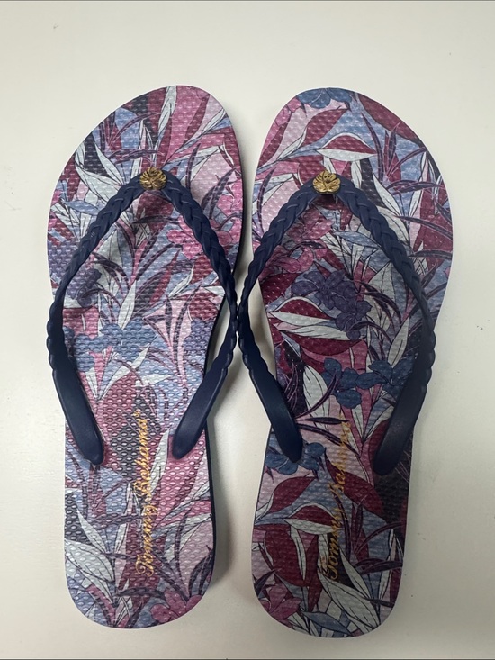 Tommy Bahama Shoes - Tommy Bahama Navy Braided-strap Floral Print Sandals size 8